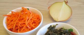 Салат с морской капустой и корейской морковью, морская капуста с морковью по корейски Салат корейская морковь морская капуста сыр
